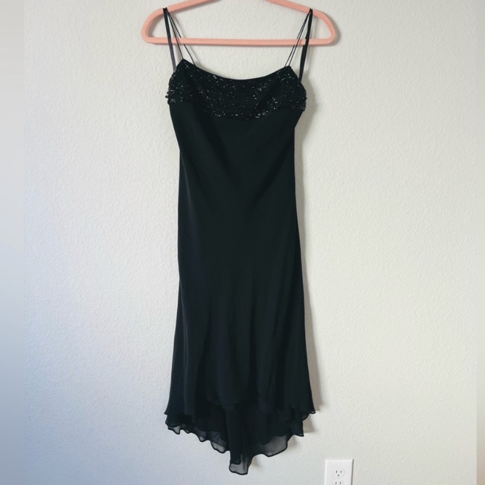 Vintage Express Black Silk Beaded Dress - Picture 4 of 7